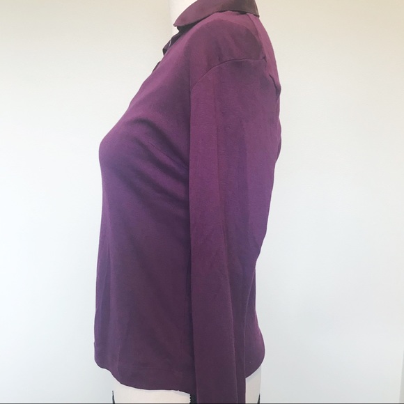 Trixie + Lulu Purple V-Neck Blouse - Picture 3 of 4